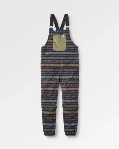 Ace Recycelte Polar-Fleece-Latzhose - Berg Geo Multi