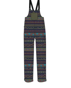 Ace Recycelte Polar-Fleece-Latzhose - Berg Geo Multi