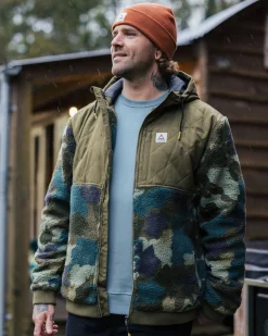 Adventure 2.0 Recyceltes Tiefflor-Sherpa-Fleece - Alpin Camo Khaki