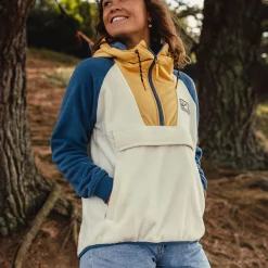 Alexander Recyceltes Polar-Kapuzenfleece - Reiherweiß