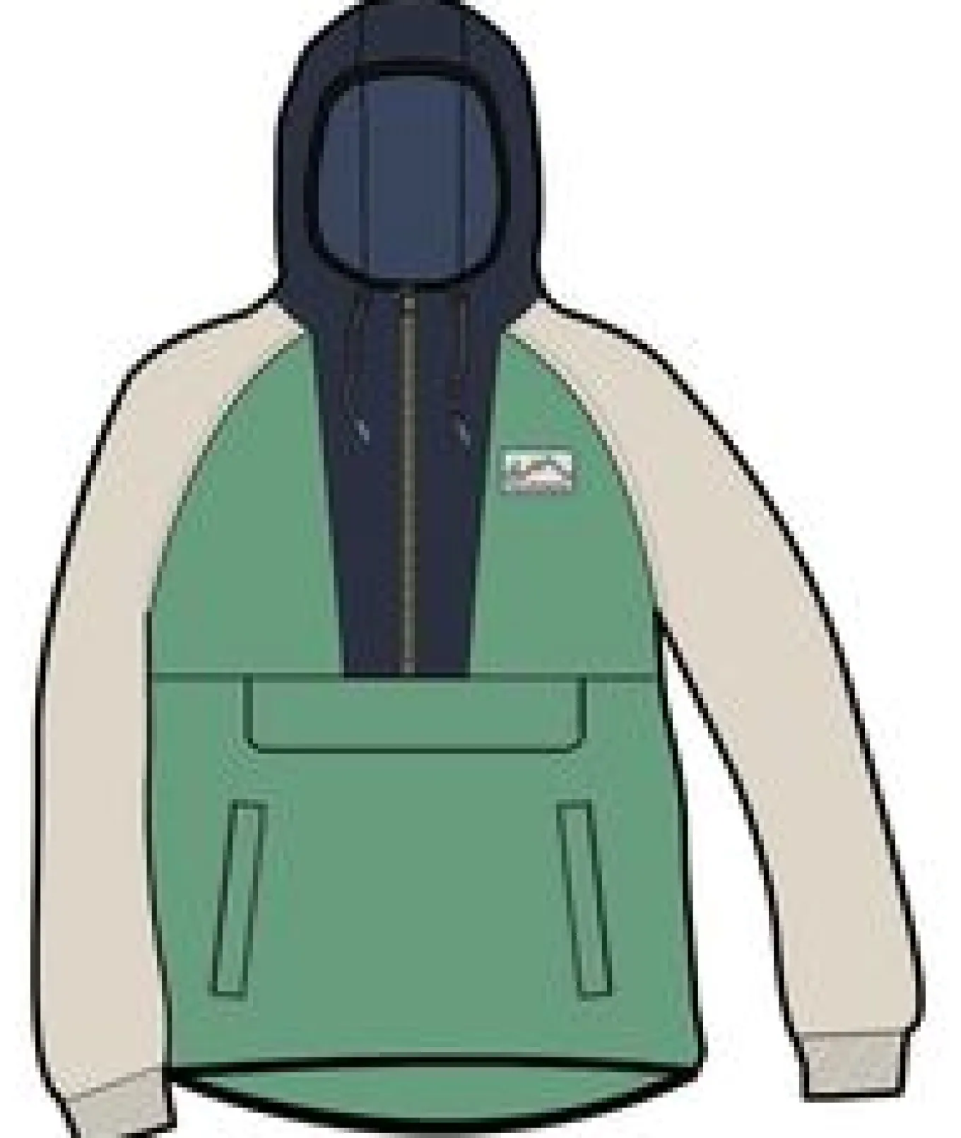Alexander Recyceltes Polar-Kapuzenfleece - Grüne Fichte