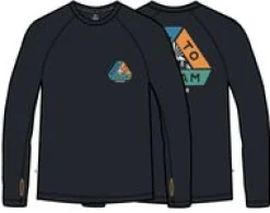 Alpine Recyceltes Base Layer Langarm-T-Shirt - Schwarz