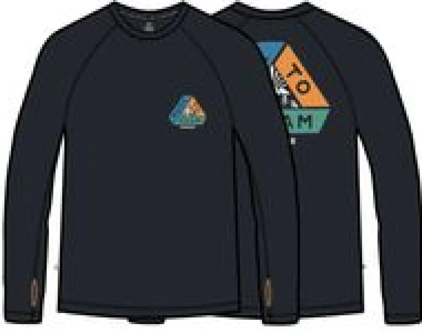 Alpine Recyceltes Base Layer Langarm-T-Shirt - Schwarz