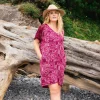 Ambrose Oversized Kleid - Vintage Patchwork Wein