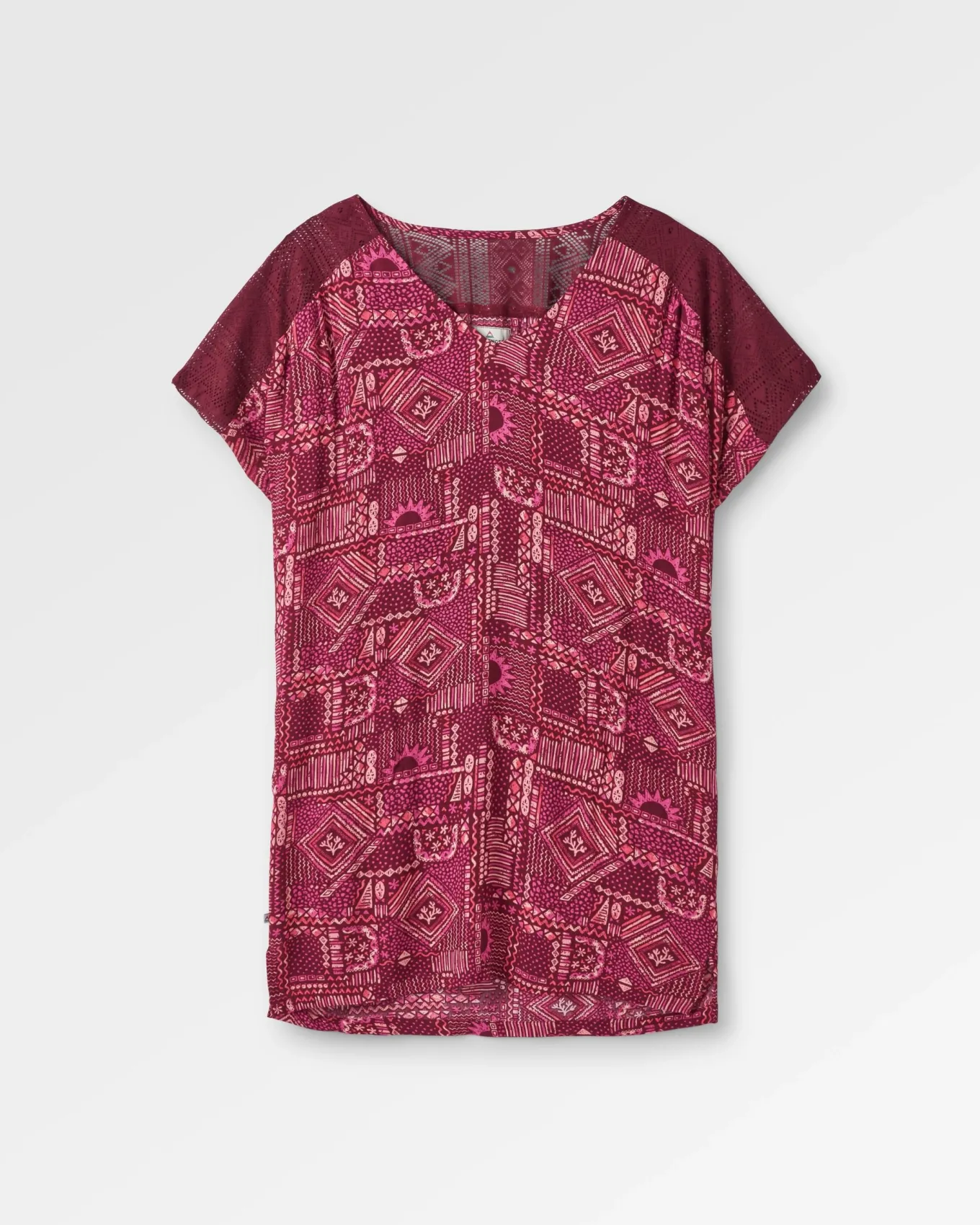 Ambrose Oversized Kleid - Vintage Patchwork Wein