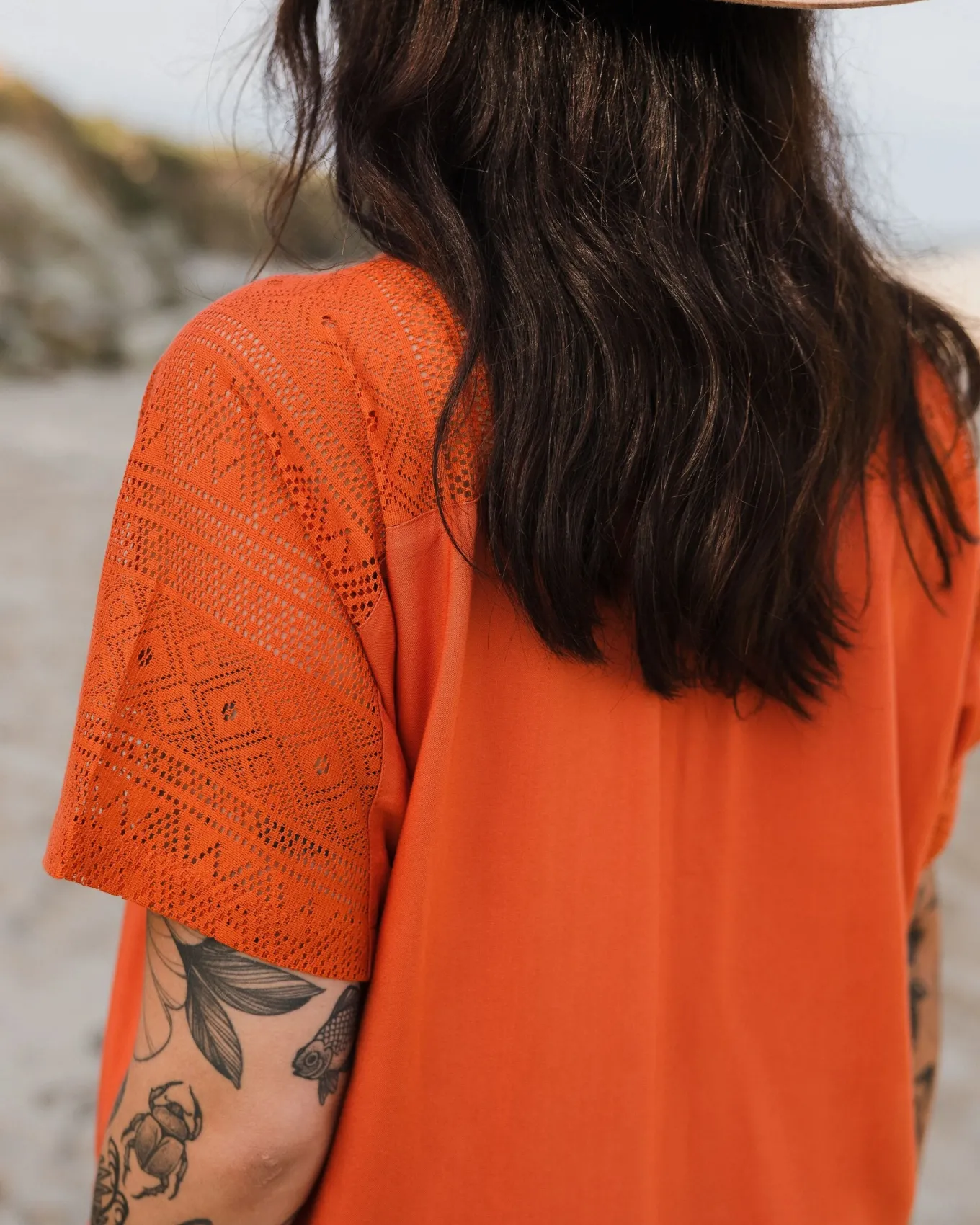 Ambrose Oversized Kleid - Verbranntes Orange