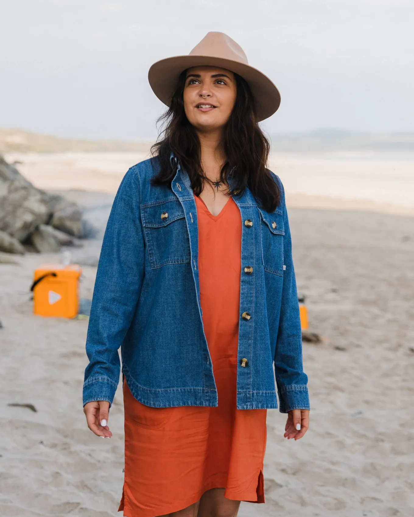 Ambrose Oversized Kleid - Verbranntes Orange