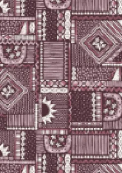 Ambrose Oversized Kleid - Vintage Patchwork Wein