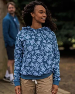 Arame Bio-Baumwoll Hoodie - Seegras/Stahlblau