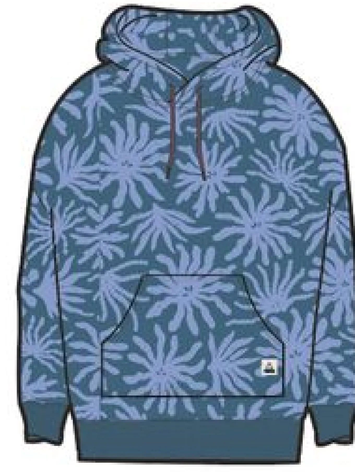 Arame Bio-Baumwoll Hoodie - Seegras/Stahlblau