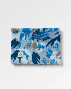 Ash Recycelter Sherpa Fleece Schlauchschal - Abstrakter Berg Stahlblau