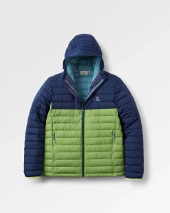Ashland Down Recycelte Jacke - Dunkles Marineblau/Birnengrün