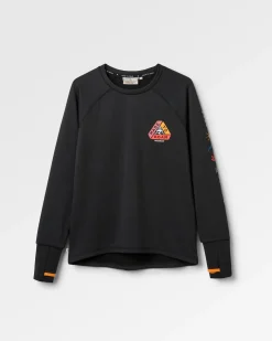 Atlantis Recyceltes Base Layer Langarm-T-Shirt - Schwarz