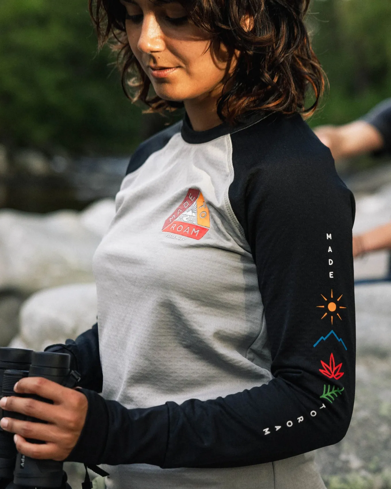 Atlantis Recyceltes Base Layer Langarm-T-Shirt - Schwarz/Grau Meliert