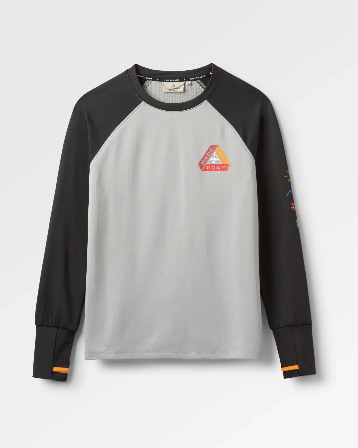 Atlantis Recyceltes Base Layer Langarm-T-Shirt - Schwarz/Grau Meliert