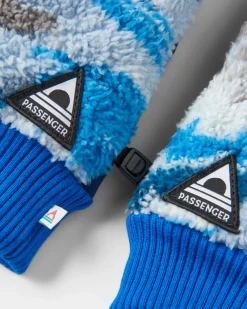 Avalanche Recycelte Sherpa-Handschuhe - Abstrakter Berg Stahlblau