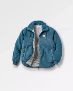 Awaken Recyceltes Tiefflor-Sherpa-Fleece - Verwaschenes Blau