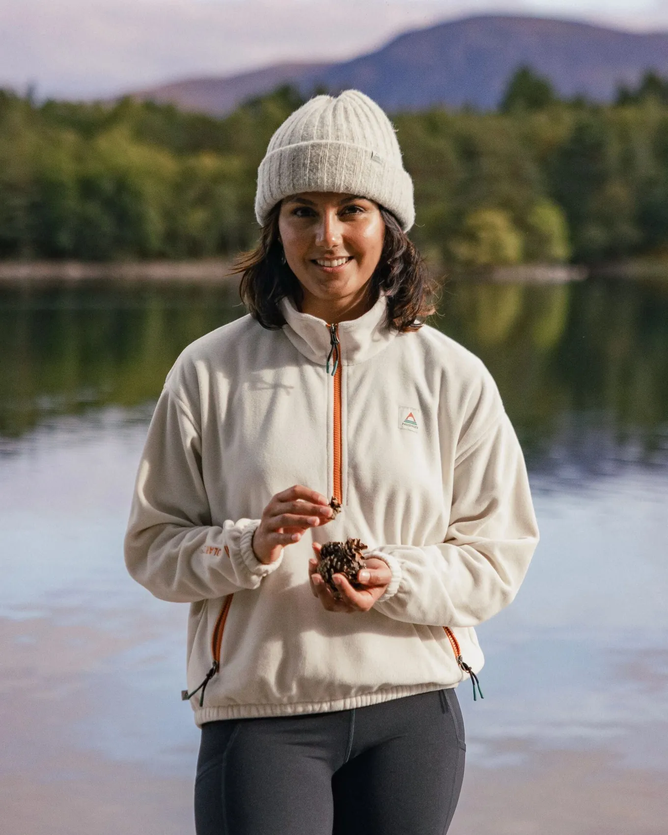 Ayla Recyceltes Micro Polartec® Fleece - Altweiß