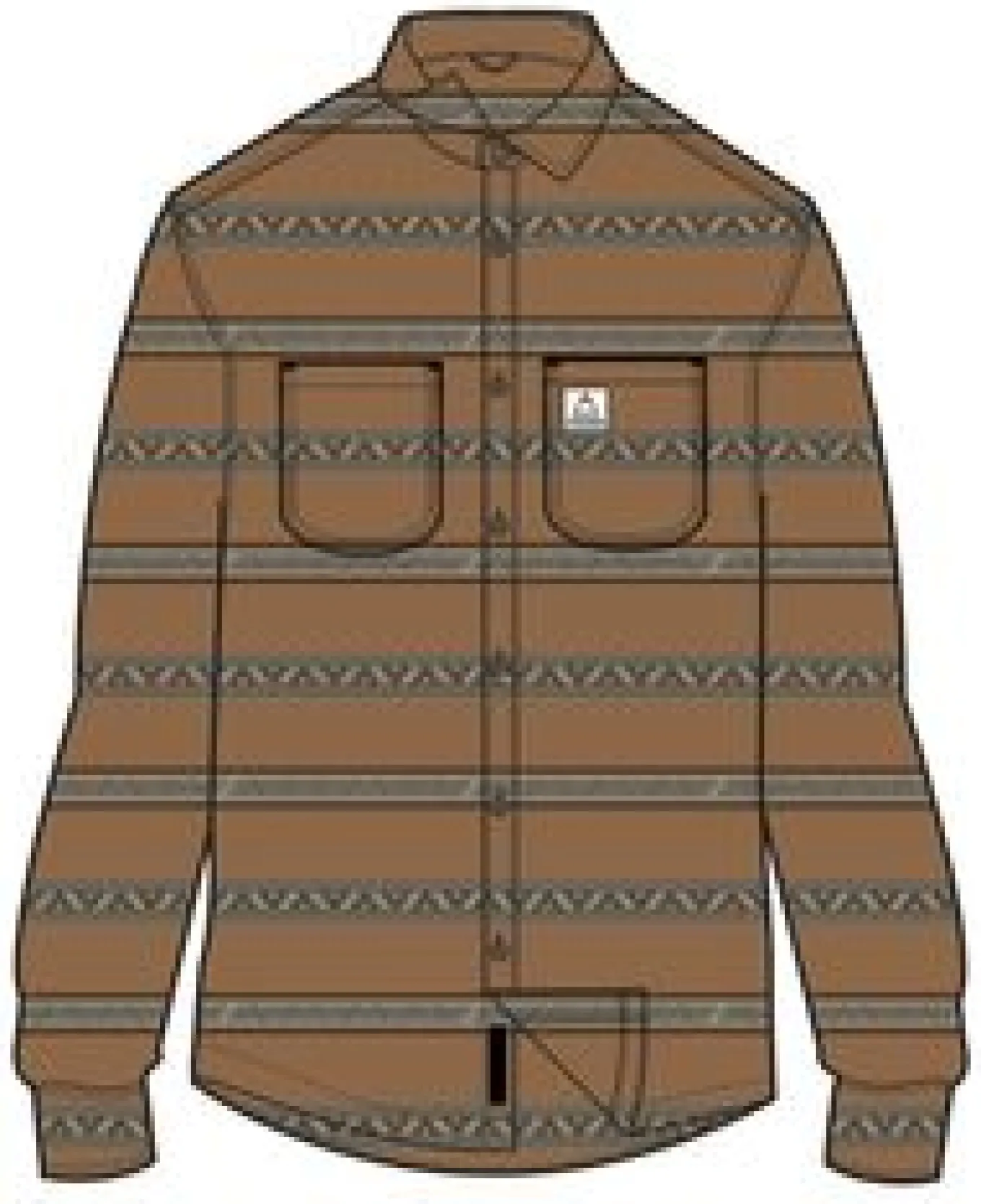 Backcountry Streifenhemd - Toffee Jacquard