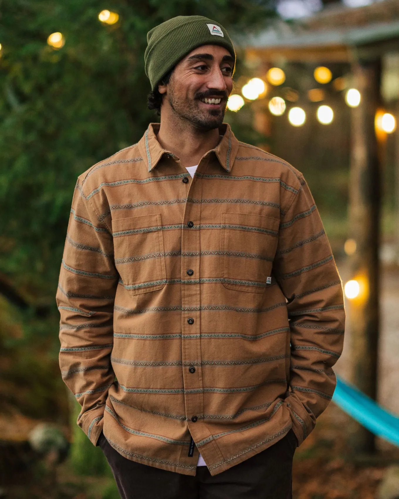 Backcountry Streifenhemd - Toffee Jacquard