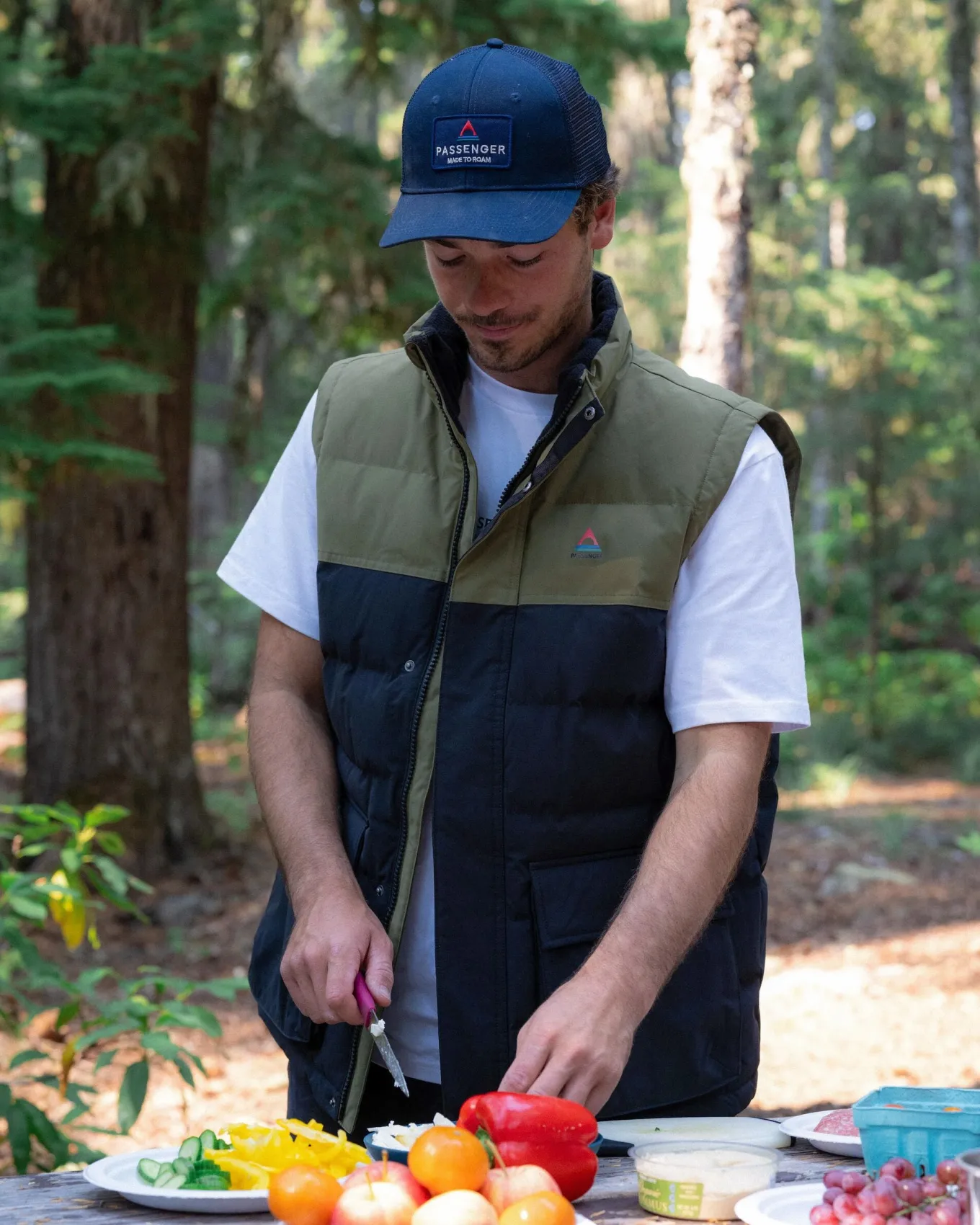 Baltic recyceltes Top - Schwarz/Khaki