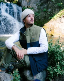 Baltic recyceltes Top - Schwarz/Khaki