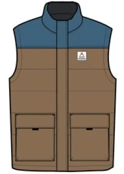 Baltic recyceltes Top - Toffee/Blaustahl