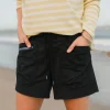 Basswood Bio-Baumwolle Shorts - Schwarz