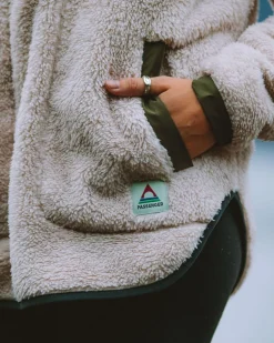 Beaumont Recyceltes Sherpa Kapuzen-Fleece - Warmer Elfenbein