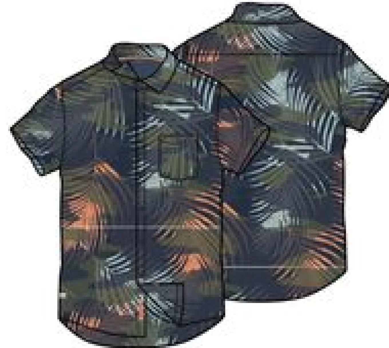 365 Bedrucktes Aktiv-Shirt - Palmen-Camo Apricot