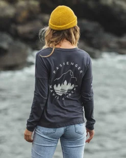 Big Leaf Recyceltes Langarmshirt - Verblasstes Schwarz