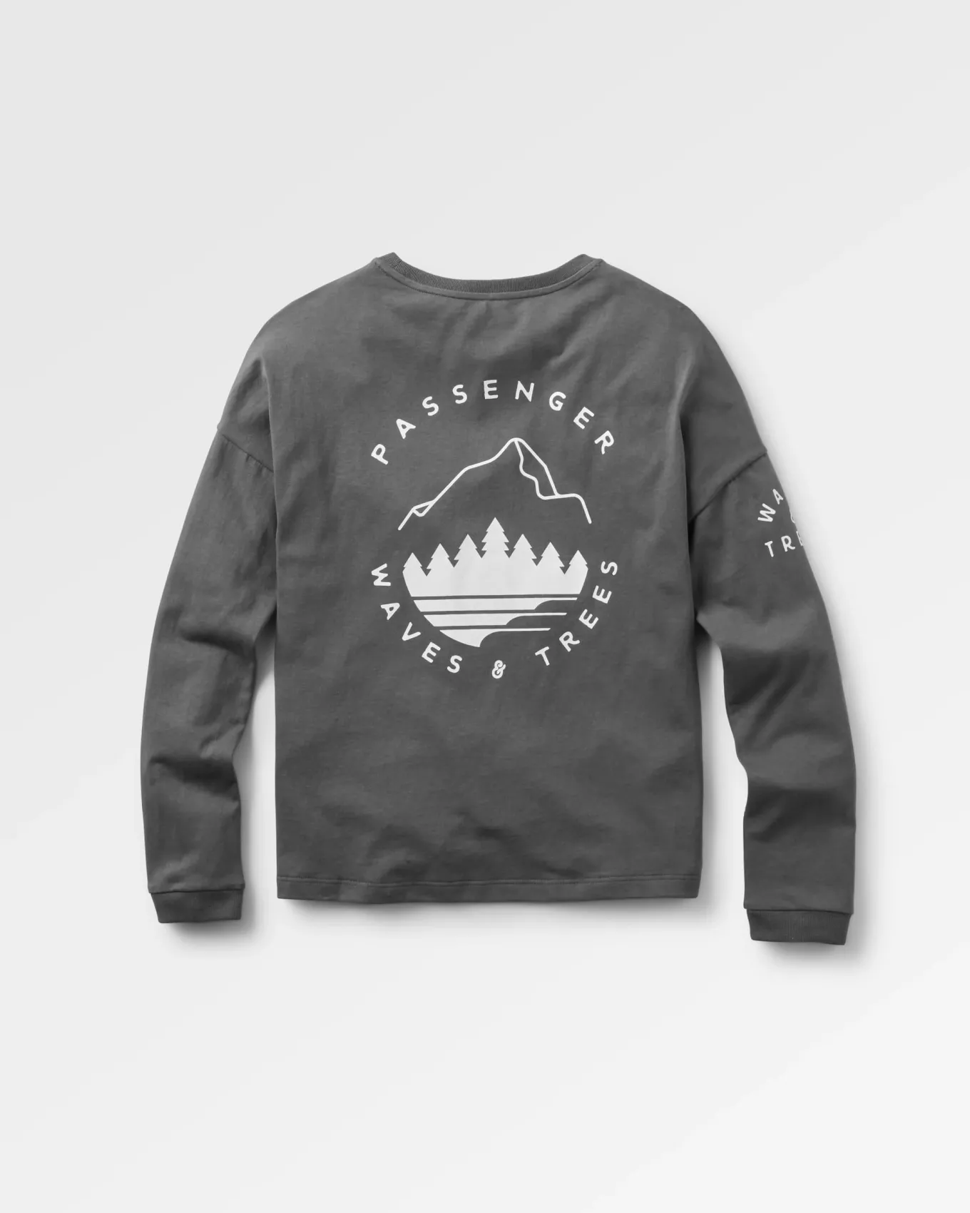 Big Leaf Recyceltes Langarmshirt - Verblasstes Schwarz