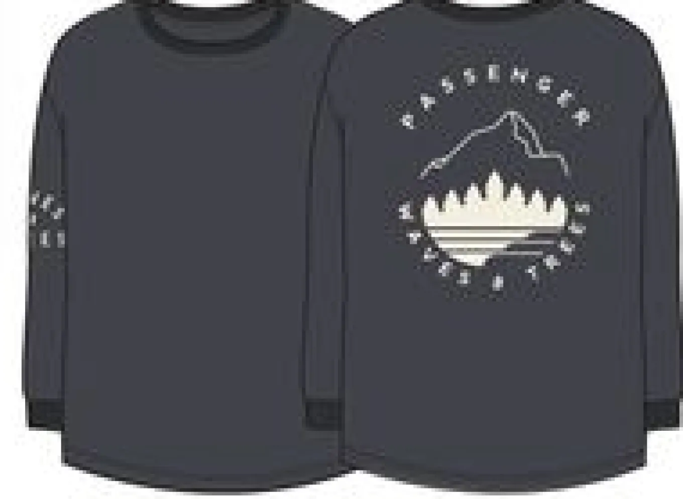 Big Leaf Recyceltes Langarmshirt - Verblasstes Schwarz