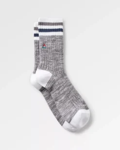 Bio Rippsocken mittelschwer - Graumeliert