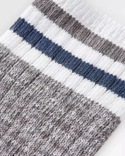 Bio Rippsocken mittelschwer - Graumeliert