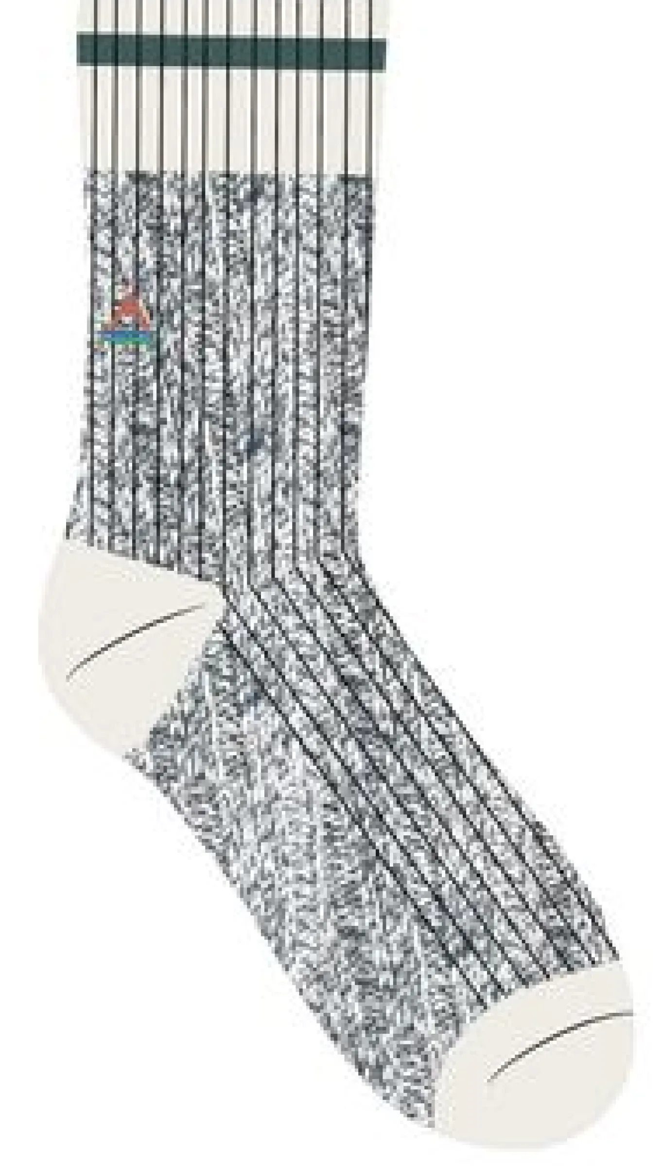 Bio Rippsocken mittelschwer - Graumeliert