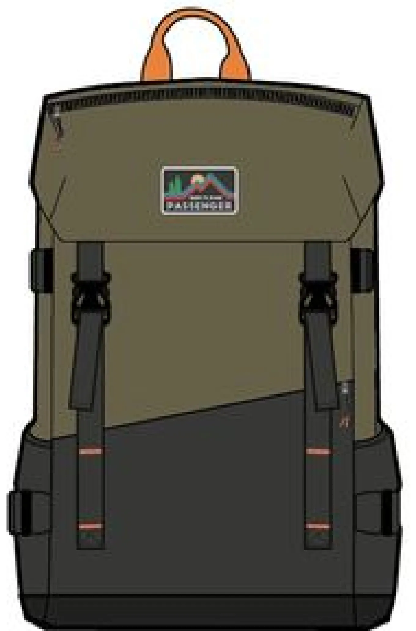 Boondocker Recycelter 26L Rucksack - Schwarz/Khaki