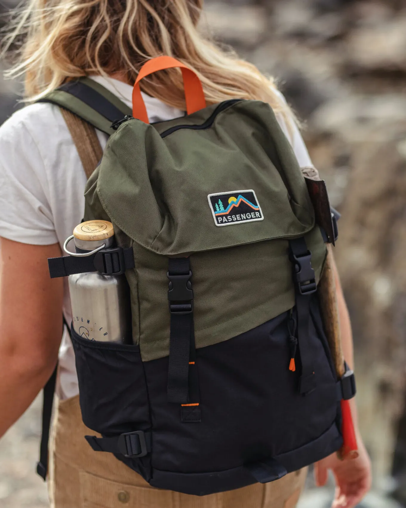 Boondocker Recycelter 26L Rucksack - Schwarz/Khaki