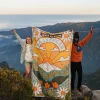 Cabin Recycelte Sherpa Decke - Saisonale Grafik/ Birke