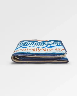 Cabin Recycelte Sherpa Decke - Berg Geo Grau Blau