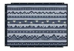 Cabin Recycelte Sherpa Decke - Berg Geo Grau Blau