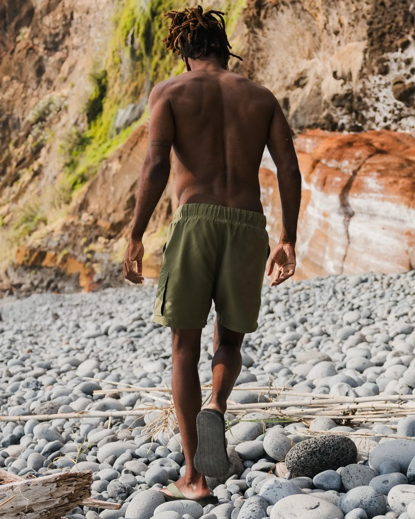 Cali Cargo Swim Short - Khaki