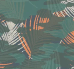 Chakra Tie Back Aktiv Recyceltes T-Shirt - Palm Camo Tiefsee