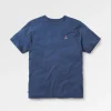 Classic Logo Recyceltes Baumwoll-T-Shirt - Tiefes Marineblau