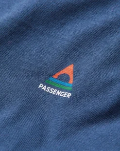 Classic Logo Recyceltes Baumwoll-T-Shirt - Tiefes Marineblau