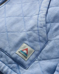 Clementine Gesteppte Reißverschlussjacke - Kornblumenblau