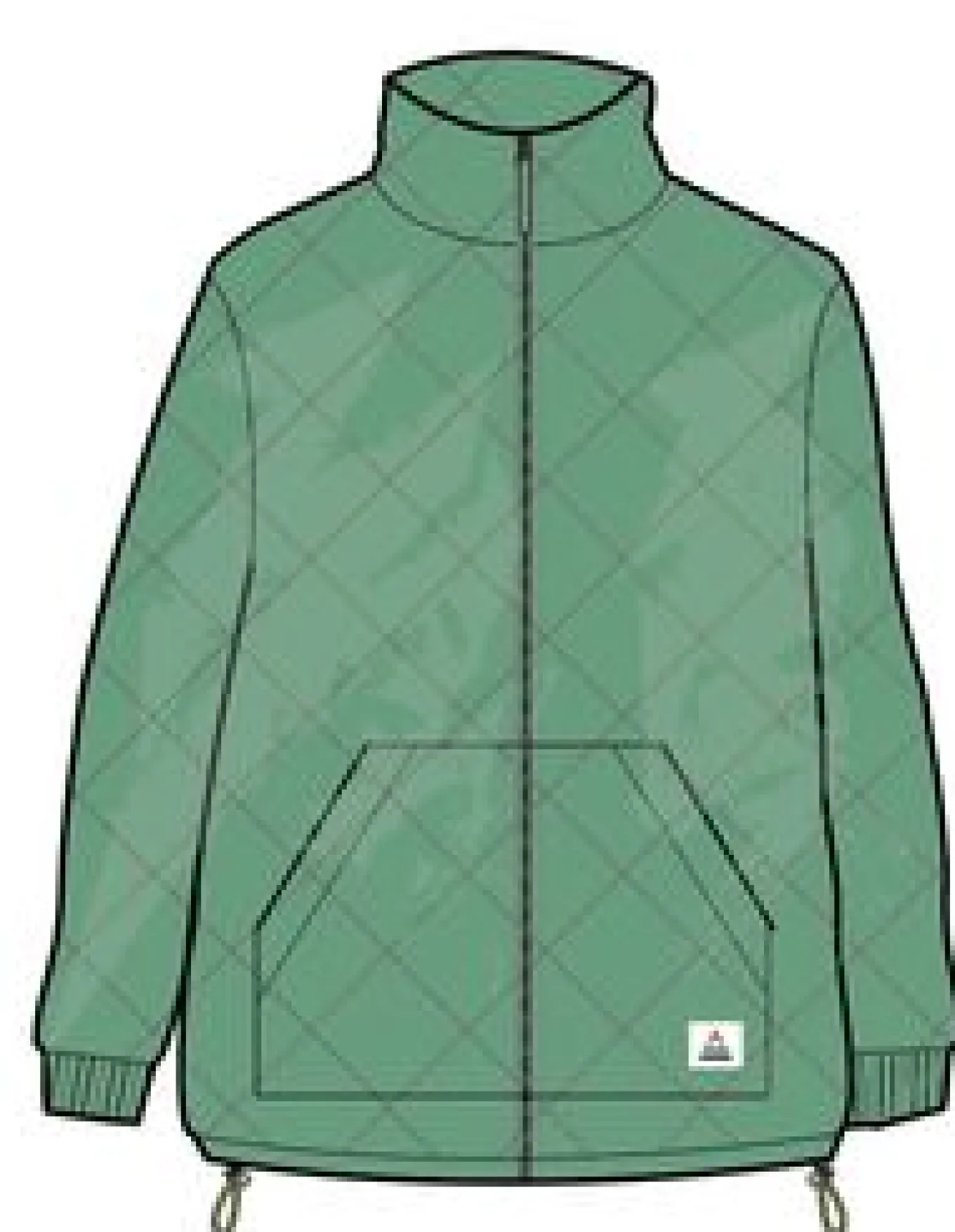 Clementine Gesteppte Reißverschlussjacke - Grüne Fichte