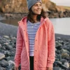 Clementine Recycelter Gesteppter Kapuzenpullover knöpfbar - Muschelrosa