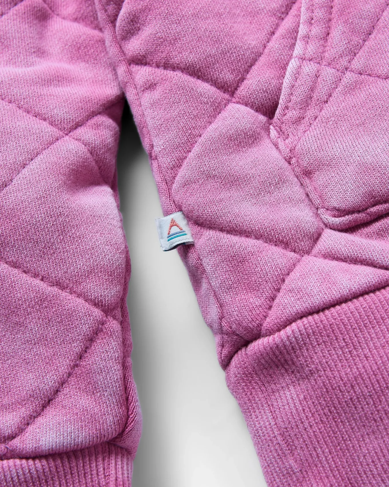 Clementine Recycelter Gesteppter Kapuzenpullover knöpfbar - Mauvefarbener Dunst