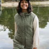 Clementine Recyceltes Gestepptes Top - Khaki